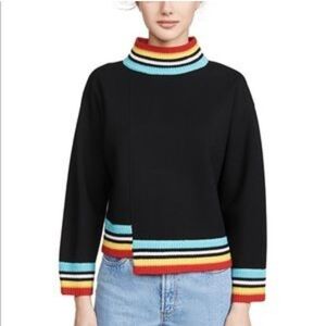Alice + Olivia Black and Red Cowl Sweater